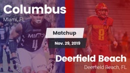Matchup: Columbus  vs. Deerfield Beach  2019