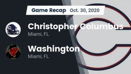 Recap: Christopher Columbus  vs. Washington  2020