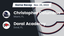 Recap: Christopher Columbus  vs. Doral Academy  2022