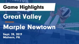 Great Valley  vs Marple Newtown  Game Highlights - Sept. 28, 2019