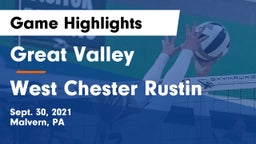 Great Valley  vs West Chester Rustin  Game Highlights - Sept. 30, 2021