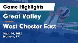 Great Valley  vs West Chester East  Game Highlights - Sept. 20, 2022