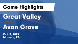 Great Valley  vs Avon Grove  Game Highlights - Oct. 3, 2023