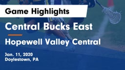 Central Bucks East  vs Hopewell Valley Central  Game Highlights - Jan. 11, 2020