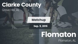 Matchup: Clarke County High vs. Flomaton  2016