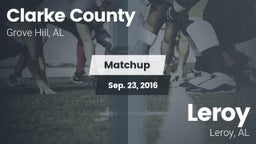 Matchup: Clarke County High vs. Leroy  2016