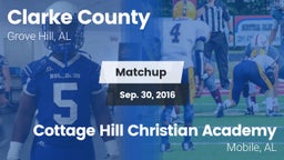 Matchup: Clarke County High vs. Cottage Hill Christian Academy 2016