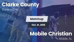 Matchup: Clarke County High vs. Mobile Christian  2016