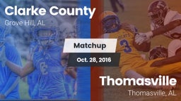 Matchup: Clarke County High vs. Thomasville  2016