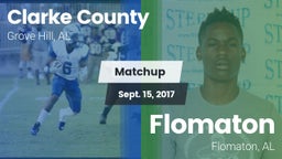 Matchup: Clarke County High vs. Flomaton  2017