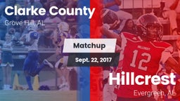 Matchup: Clarke County High vs. Hillcrest  2017