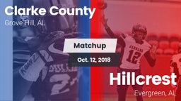 Matchup: Clarke County High vs. Hillcrest  2018