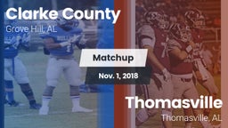 Matchup: Clarke County High vs. Thomasville  2018