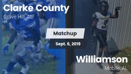 Matchup: Clarke County High vs. Williamson  2019