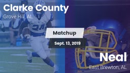 Matchup: Clarke County High vs. Neal  2019