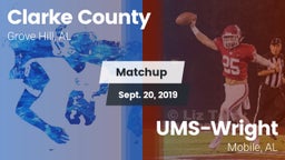 Matchup: Clarke County High vs. UMS-Wright  2019