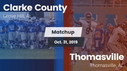 Matchup: Clarke County High vs. Thomasville  2019
