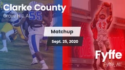 Matchup: Clarke County High vs. Fyffe  2020