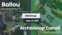 Matchup: Ballou  vs. Archbishop Carroll  2019