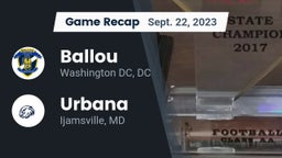 Recap: Ballou  vs. Urbana  2023
