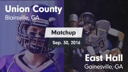 Matchup: Union County High vs. East Hall  2016