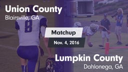 Matchup: Union County High vs. Lumpkin County  2016