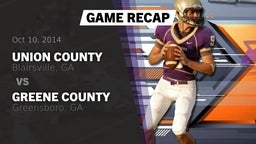Recap: Union County  vs. Greene County  2014