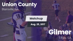 Matchup: Union County High vs. Gilmer  2017
