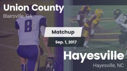 Matchup: Union County High vs. Hayesville 2017