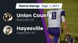 Recap: Union County  vs. Hayesville 2017