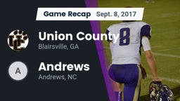 Recap: Union County  vs. Andrews  2017