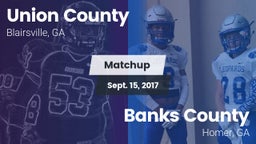 Matchup: Union County High vs. Banks County  2017