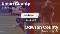 Matchup: Union County High vs. Dawson County  2017