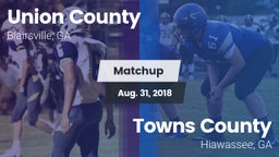 Matchup: Union County High vs. Towns County  2018