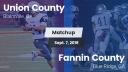 Matchup: Union County High vs. Fannin County  2018