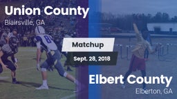 Matchup: Union County High vs. Elbert County  2018