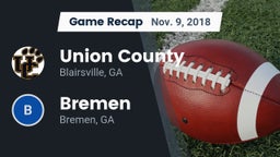 Recap: Union County  vs. Bremen  2018
