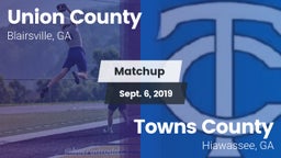 Matchup: Union County High vs. Towns County  2019