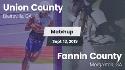Matchup: Union County High vs. Fannin County  2019
