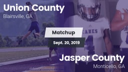 Matchup: Union County High vs. Jasper County  2019