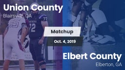 Matchup: Union County High vs. Elbert County  2019