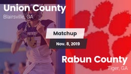 Matchup: Union County High vs. Rabun County  2019