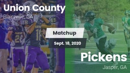Matchup: Union County High vs. Pickens  2020