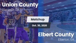 Matchup: Union County High vs. Elbert County  2020