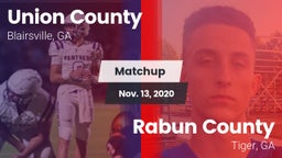 Matchup: Union County High vs. Rabun County  2020