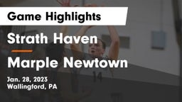 Strath Haven  vs Marple Newtown  Game Highlights - Jan. 28, 2023