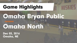 Omaha Bryan Public  vs Omaha North  Game Highlights - Dec 03, 2016
