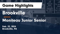 Brookville  vs Moniteau Junior Senior  Game Highlights - Feb. 22, 2024