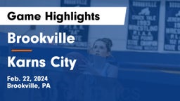 Brookville  vs Karns City  Game Highlights - Feb. 22, 2024