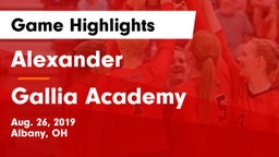 Alexander  vs Gallia Academy Game Highlights - Aug. 26, 2019